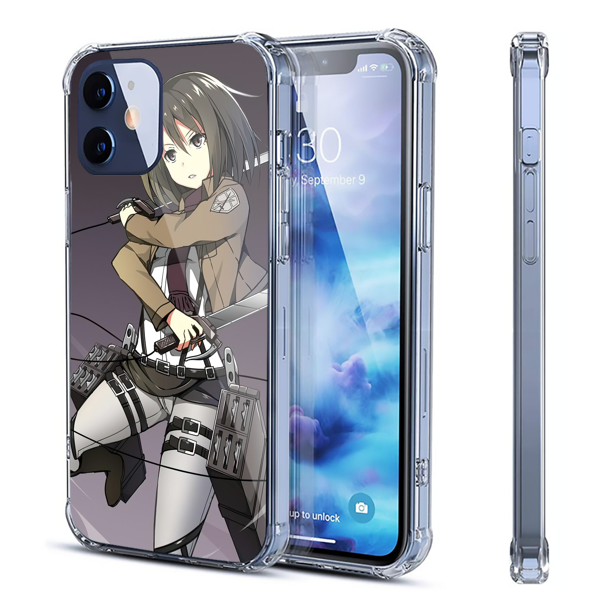 （画像用） 進撃の巨人 Attack on Titan 【iPhone 12シリーズ対応】透明スマホケース（クリアソフトケース）